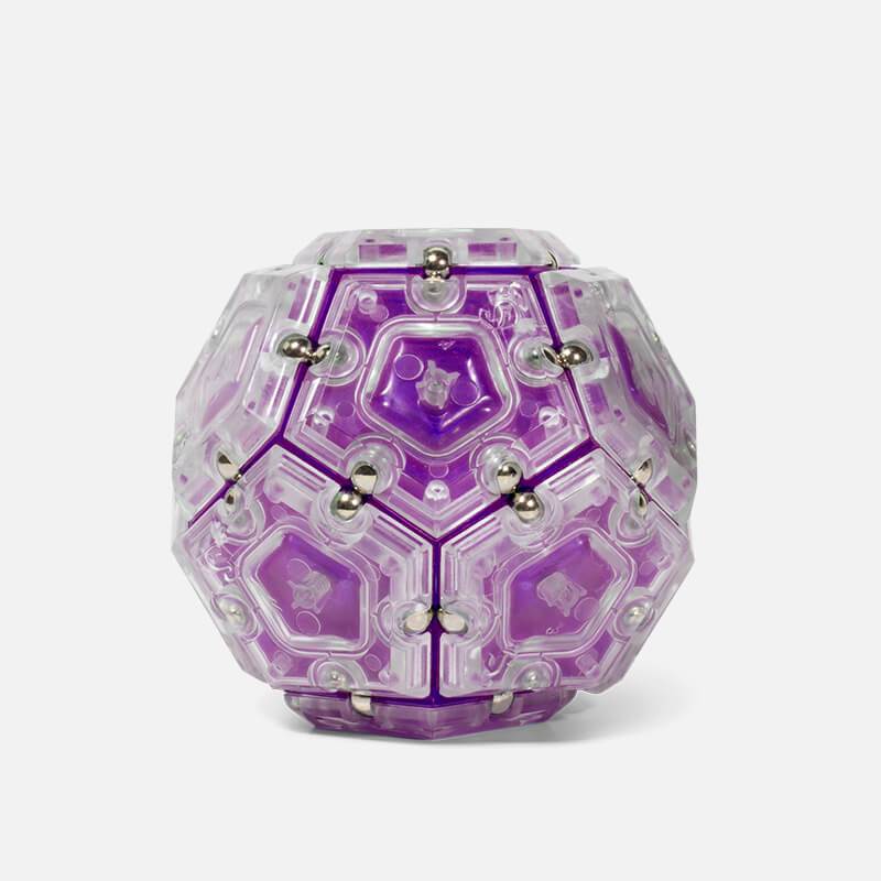 A purple Speks Geode Magnetic Fidget Pentagon.