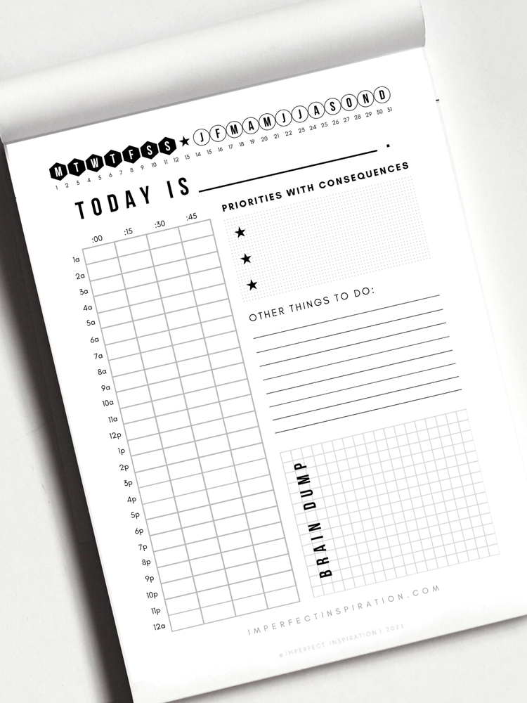 The Daily Timeblocking Notepad Planner.