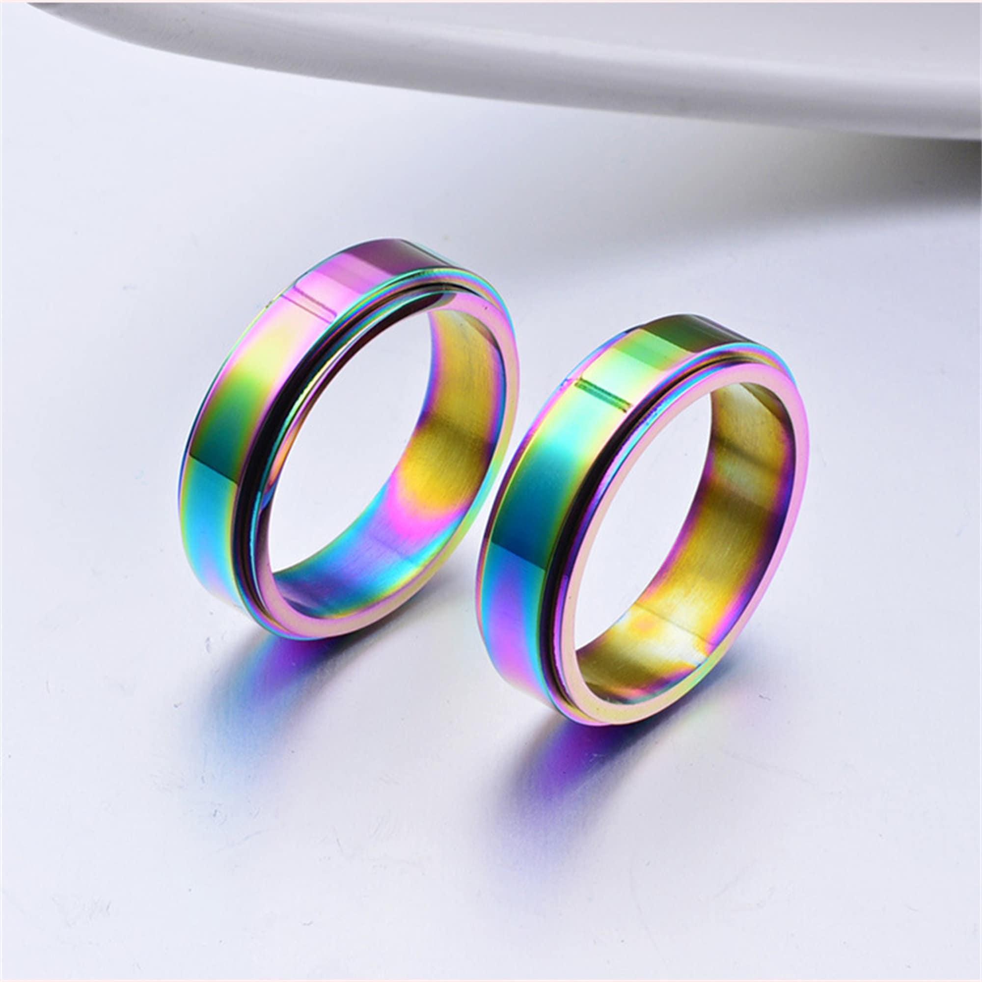 Two rainbow Monochromatic rings.