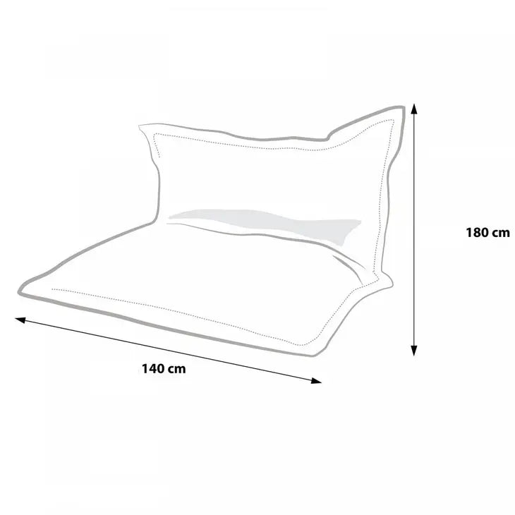 The dimensions for the Leatherette Puf Bed.