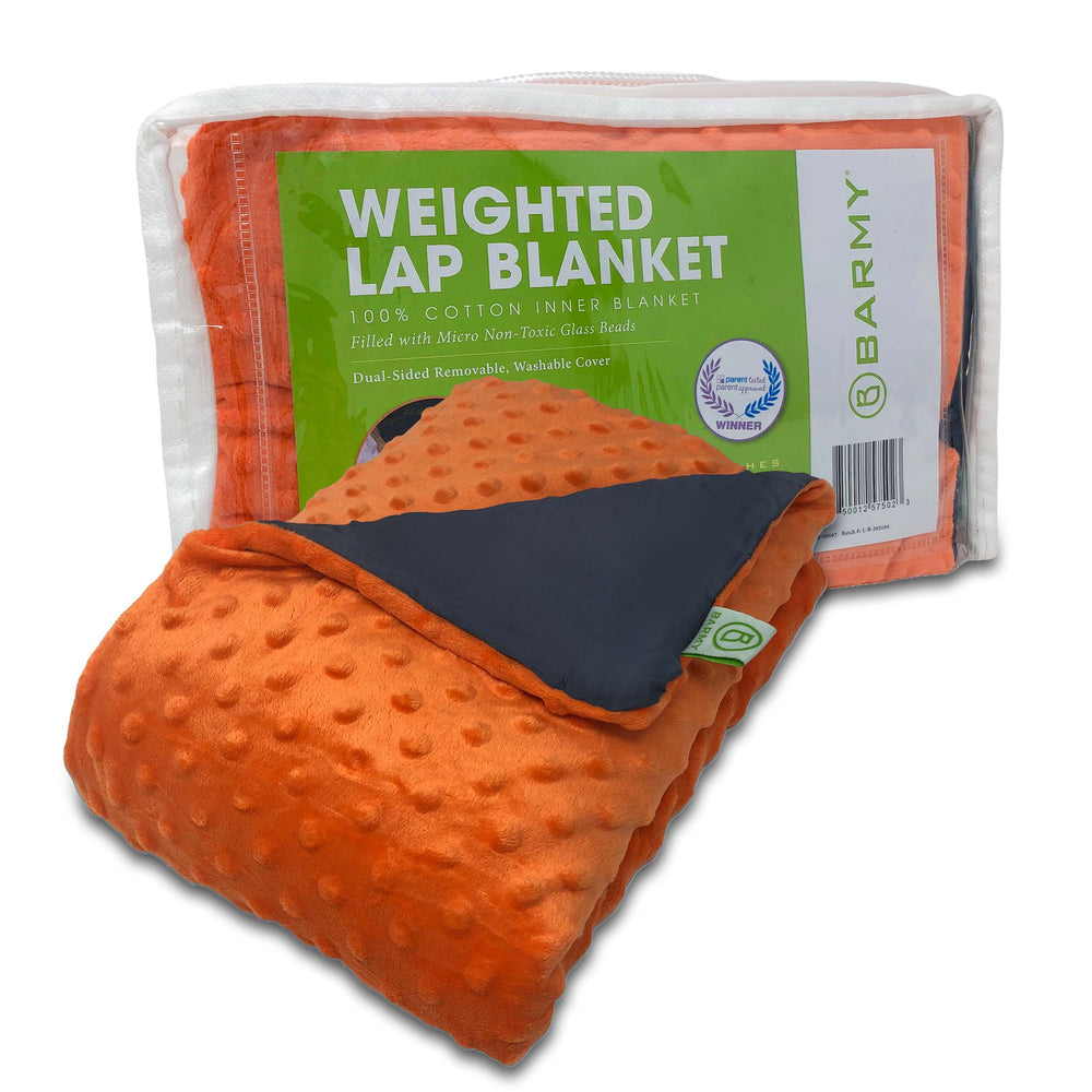The orange Weighted Lap Pad.