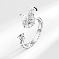 The Butterfly Spinner Ring (Silver).