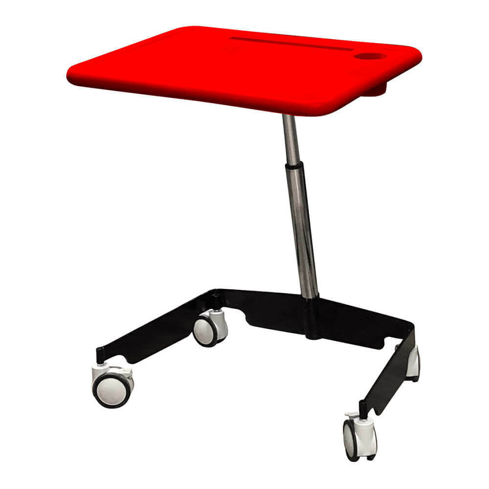 A red Sit-Stand Mobile Student Desk.