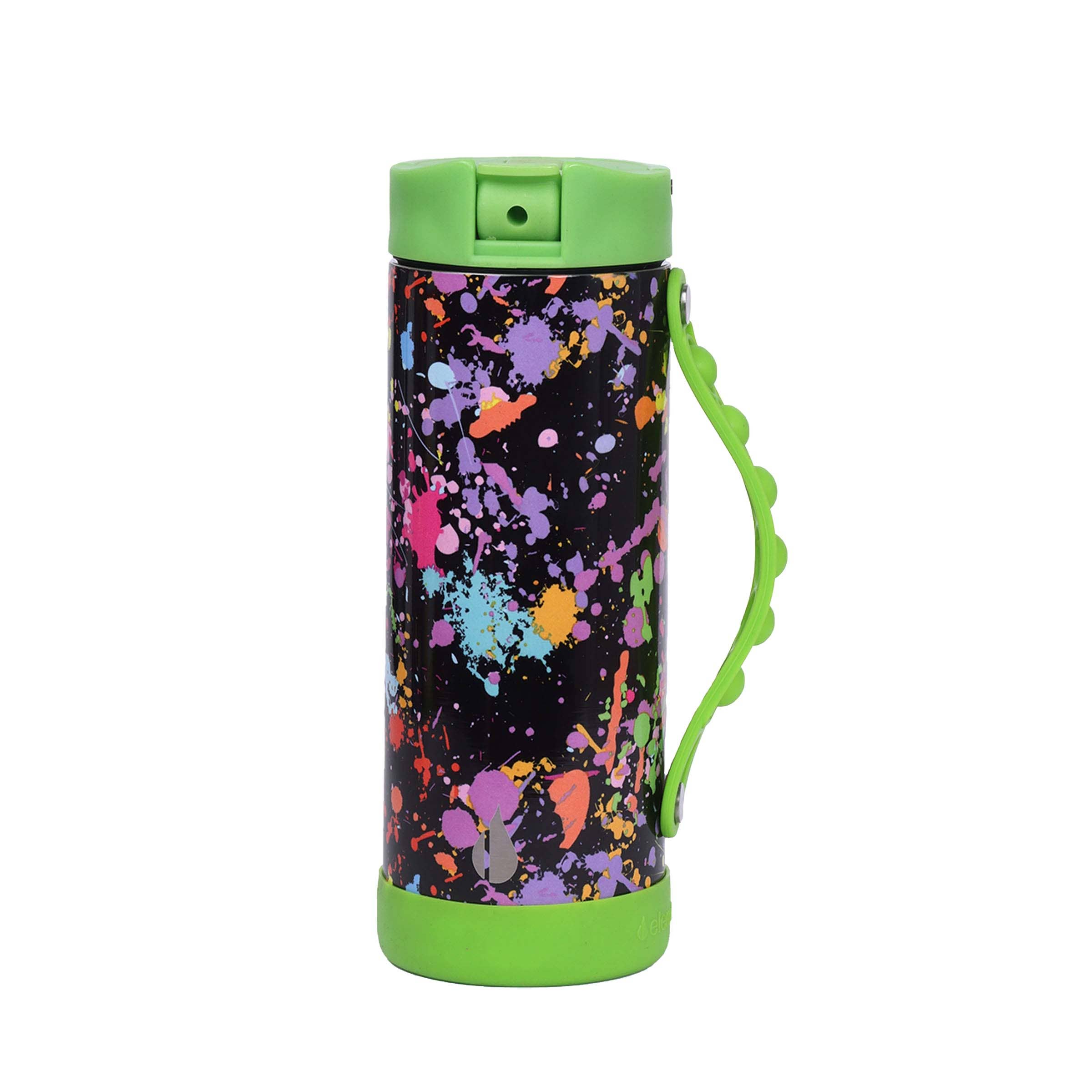The Iconic Pop Bottle with Green Paint Splatter.