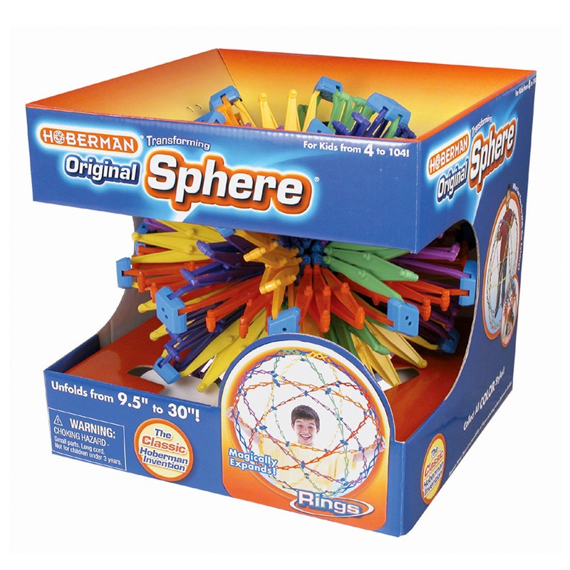 The package box for the Original Hoberman Sphere.