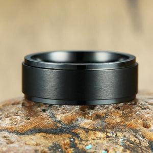 The Black 8mm Band ring.