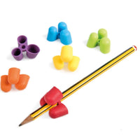 A display of the different colors of CLAW Pencil Grips.