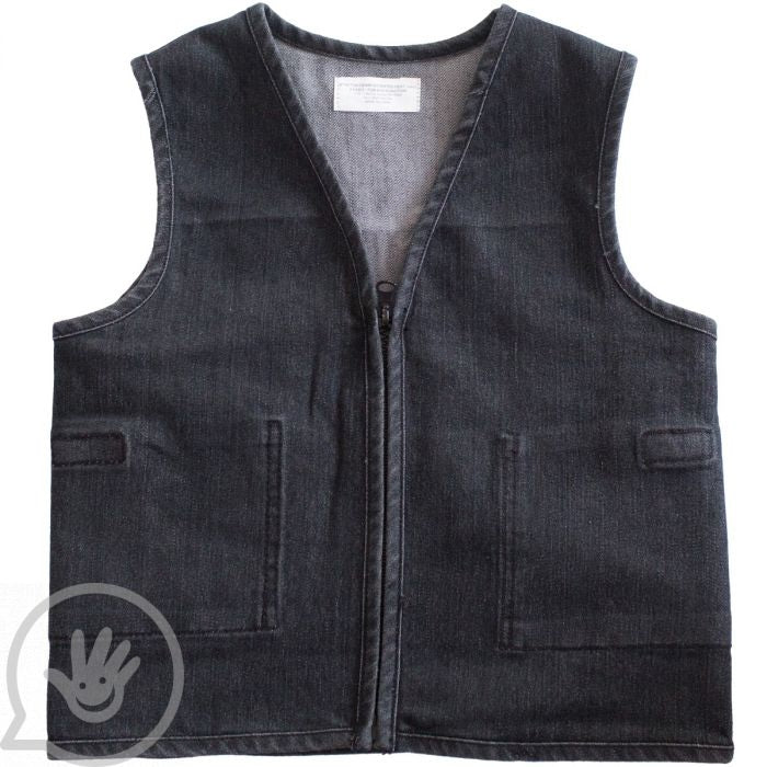 The Weighted Stretch Denim Vest.