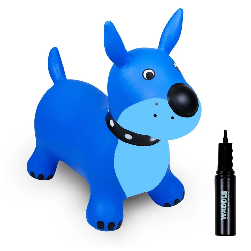 The blue dog Waddle Bouncer.
