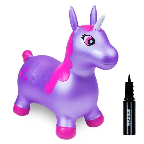 The purple Unicorn Waddle Bouncer.