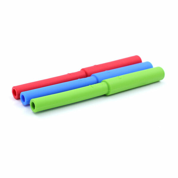 The three colors of Bite Tubes next to each other.