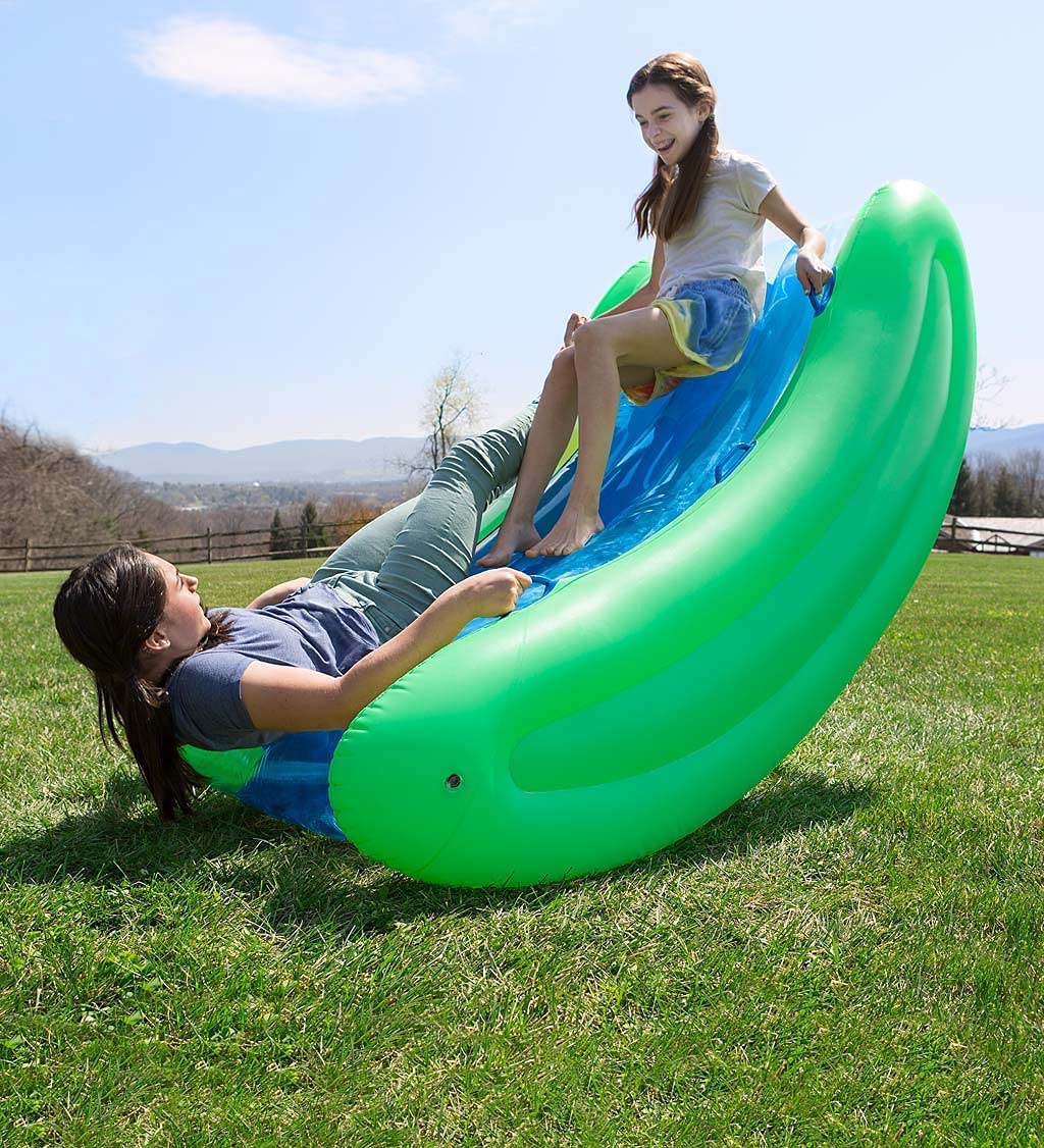 Inflatable store seesaw rocker