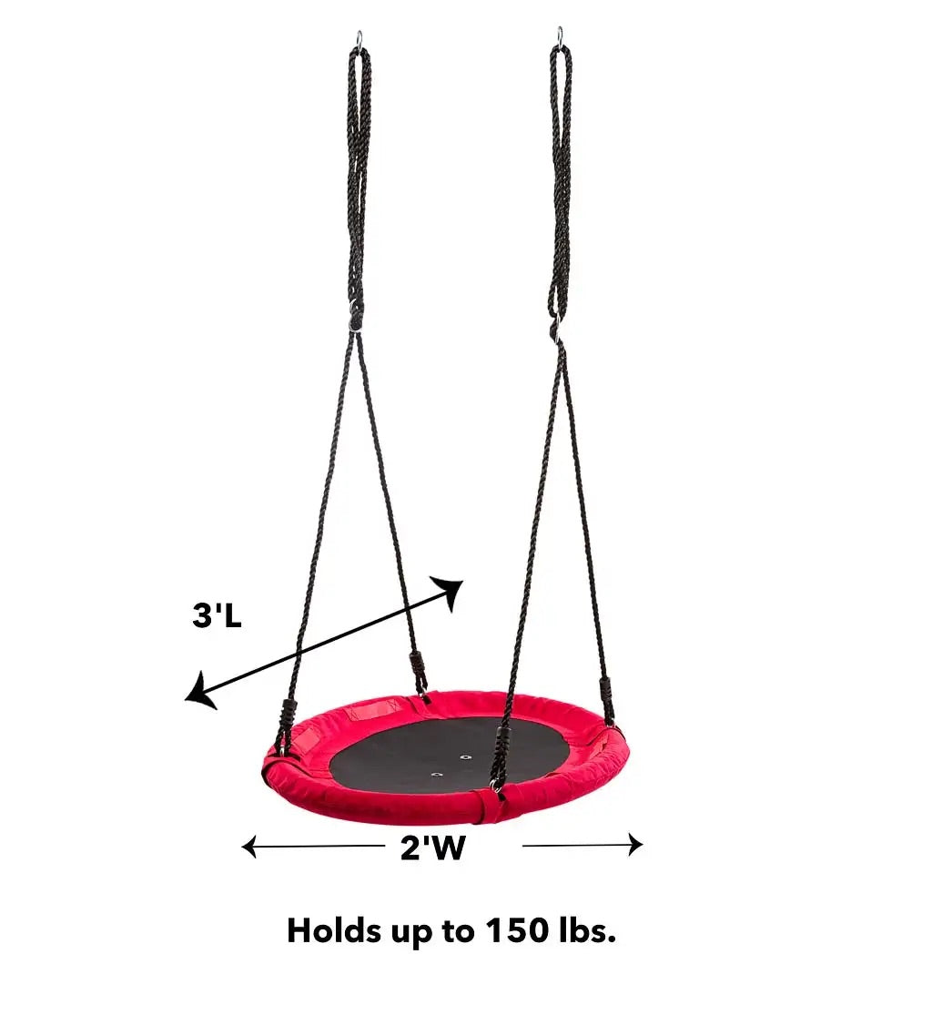 A display of the dimensions of the swing.