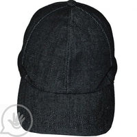 The top view of the denim weighted baseball cap.