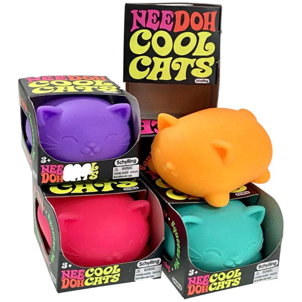 The assortment of colors of the Cool Cat Super NeeDoh.