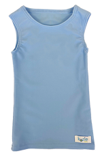 The light blue Simply Sleeveless Sensory Compression Shirt.