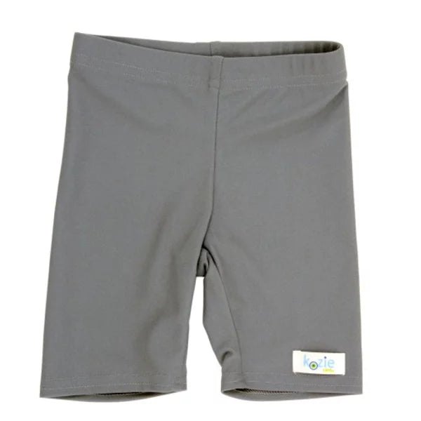 The steel grey pair of Unisex Sensory Compression Shorts.