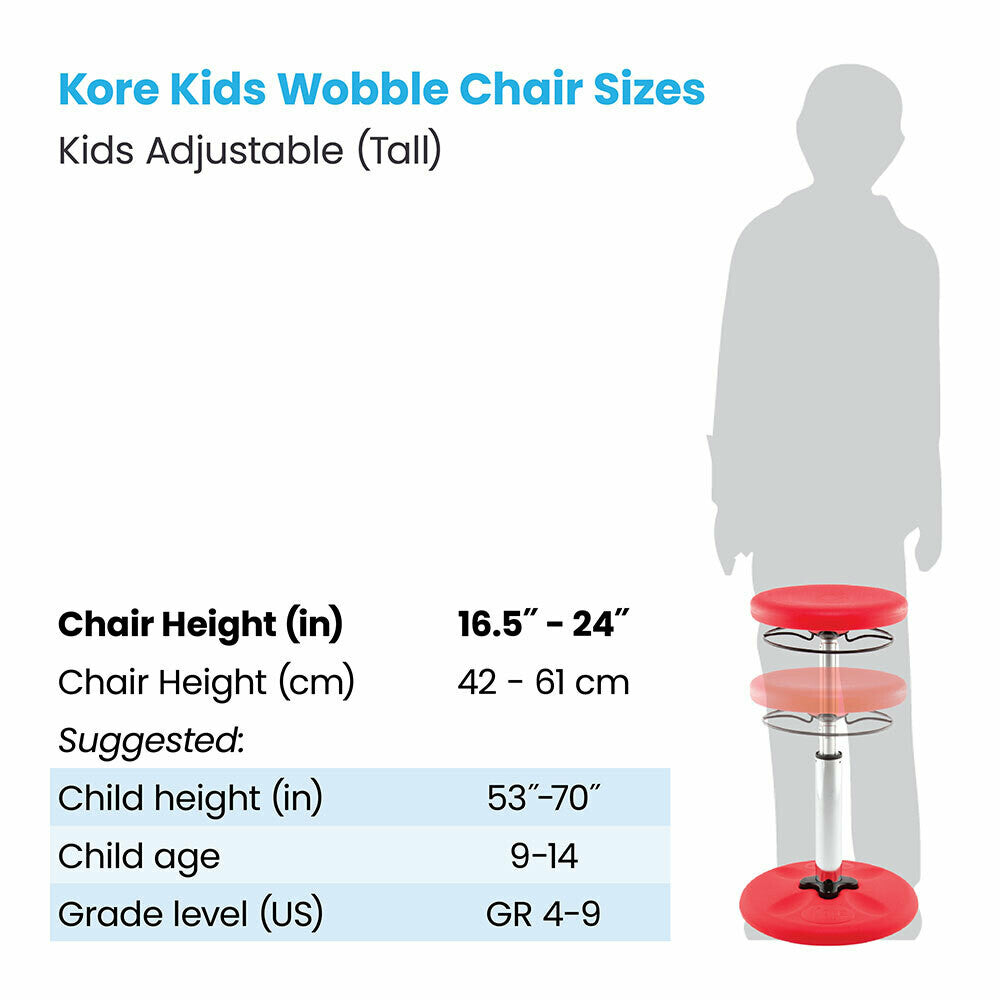Kids Tall Adjustable Wobble Chair (16.5" - 24")