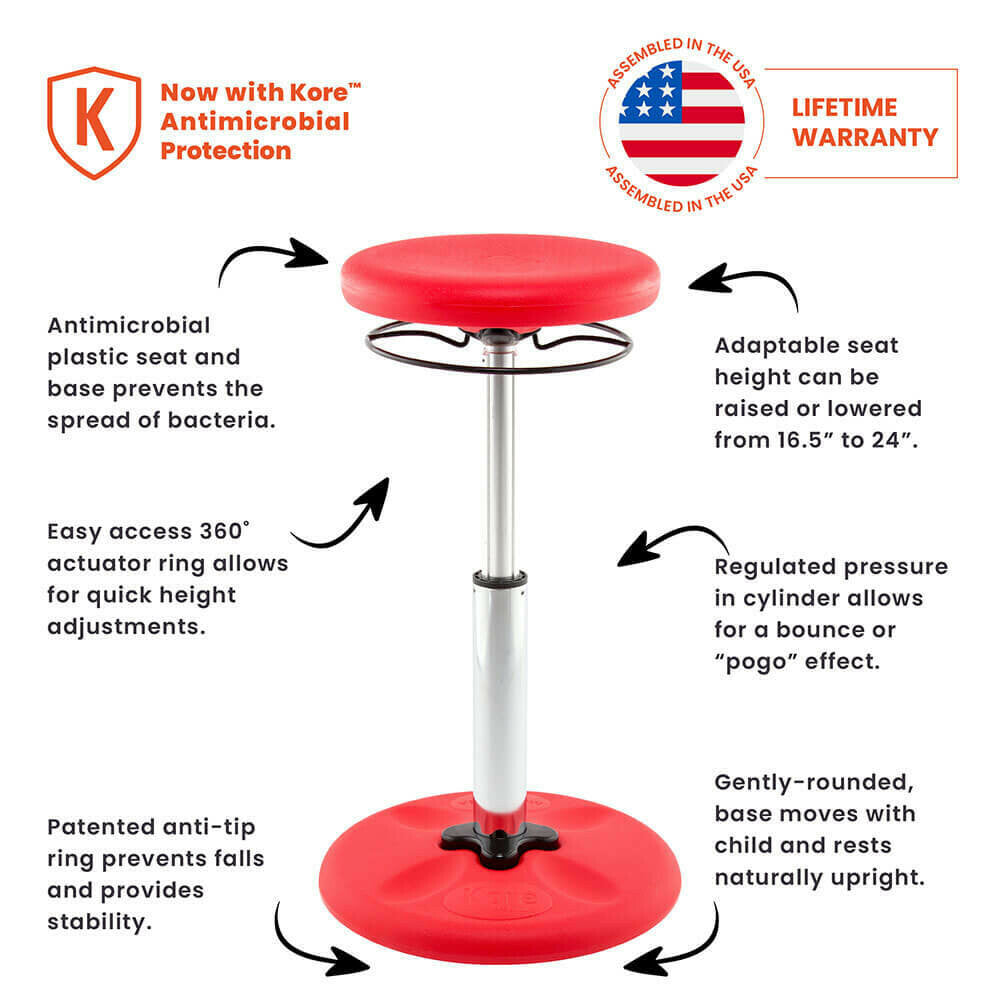 Kids Tall Adjustable Wobble Chair (16.5" - 24")