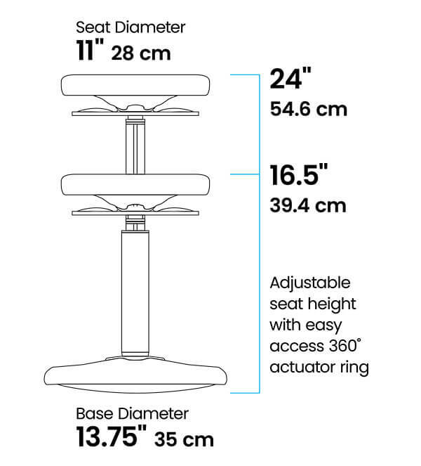 Kids Tall Adjustable Wobble Chair (16.5" - 24")