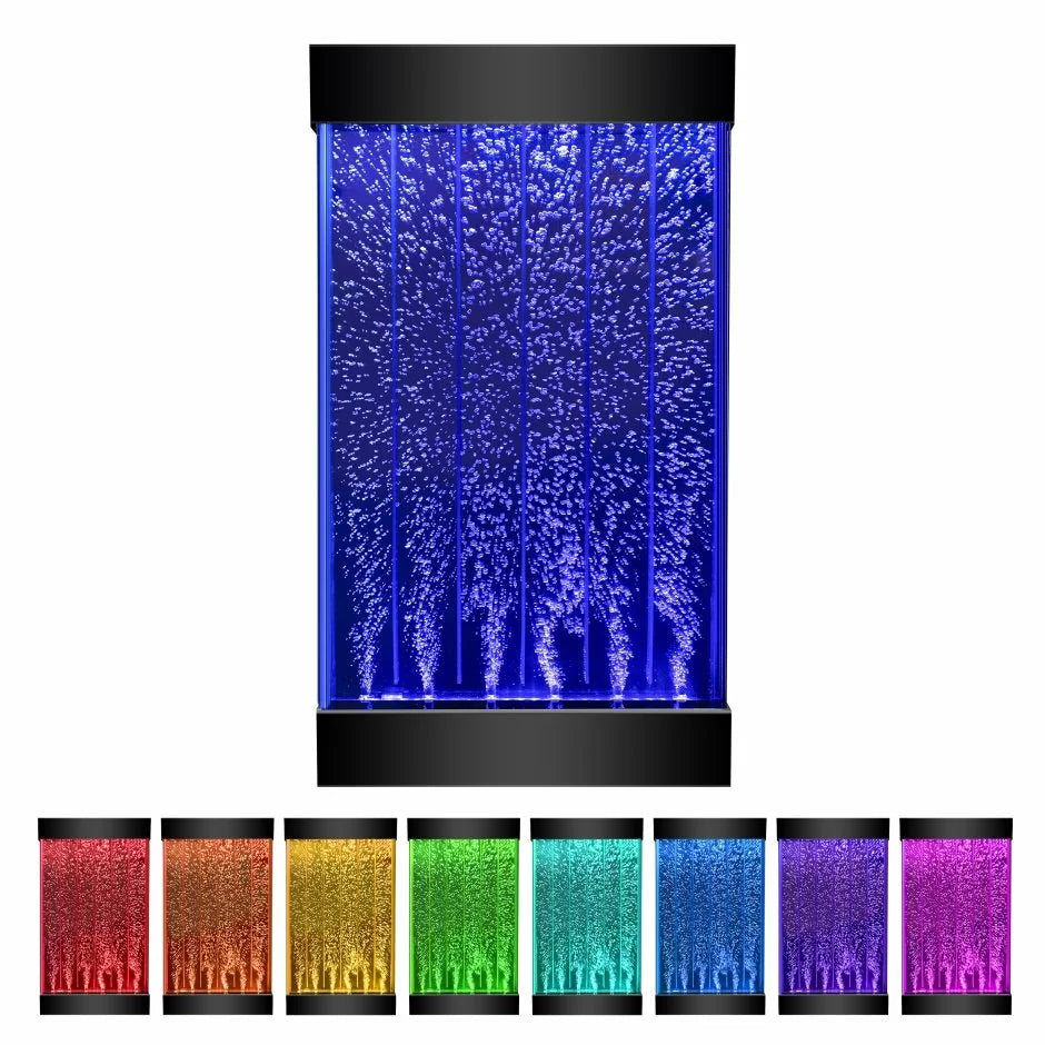 The 3 Ft. Bubble Wall in blue with the range of colors below.